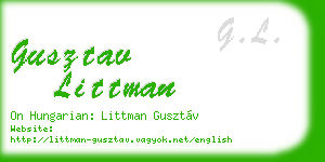 gusztav littman business card